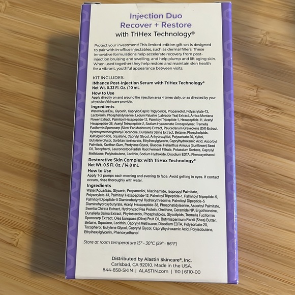 Alastin skincare Injection Duo Recover & Restore with TriHex Technology NIB - Picture 3 of 4